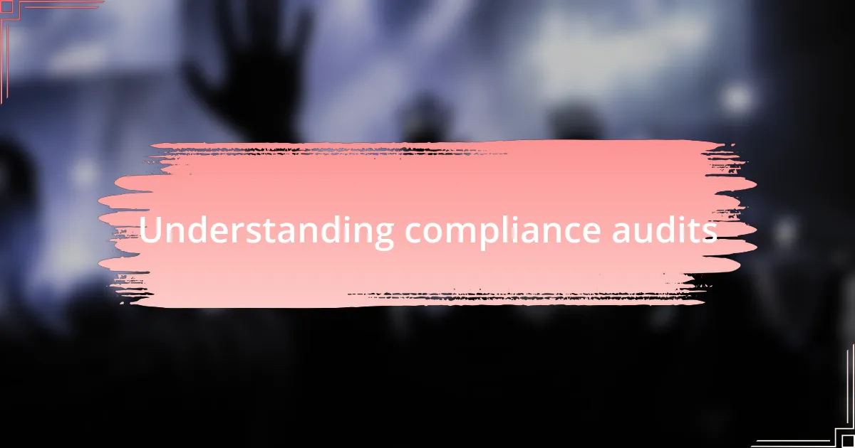 Understanding compliance audits